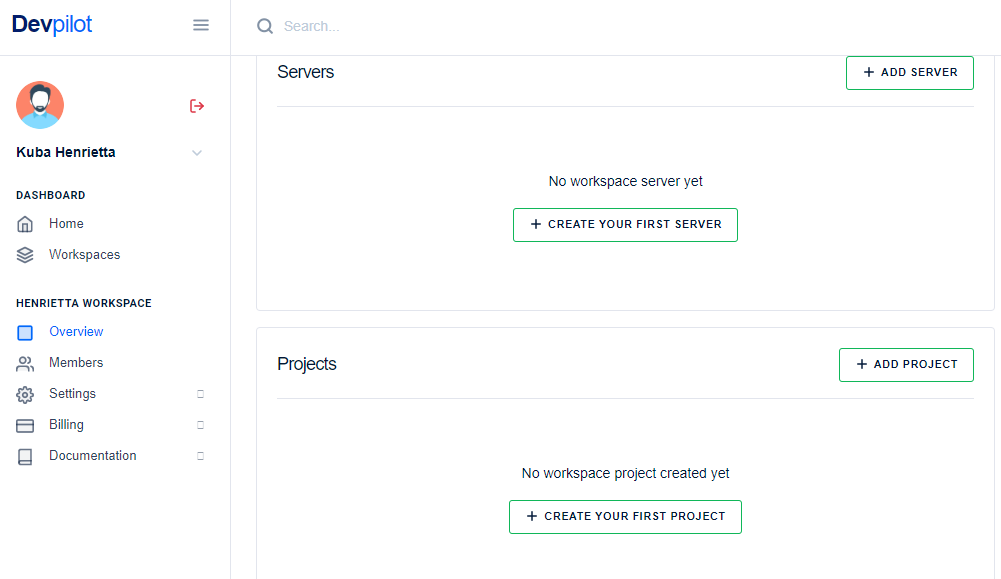 Add and Manage a Project on Devpilot