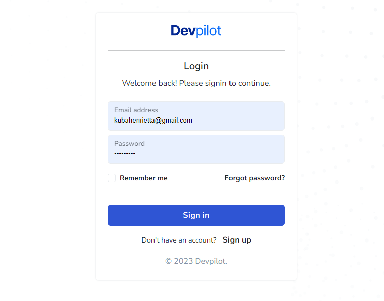 Devpilot Dashboard